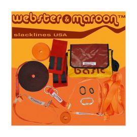 Slackline Basic 25m Set, 25mm - Webster und Maroon USA