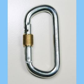 TF61A Stahlkarabiner Interlock asymm. oval. 38kN